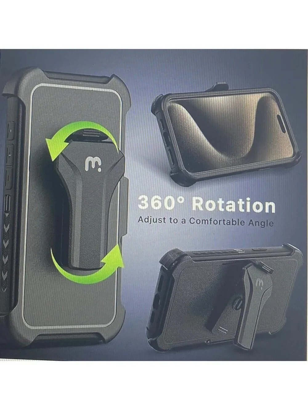 Mybat Pro Maverick Series Case for iPhone 15 Pro Max Black